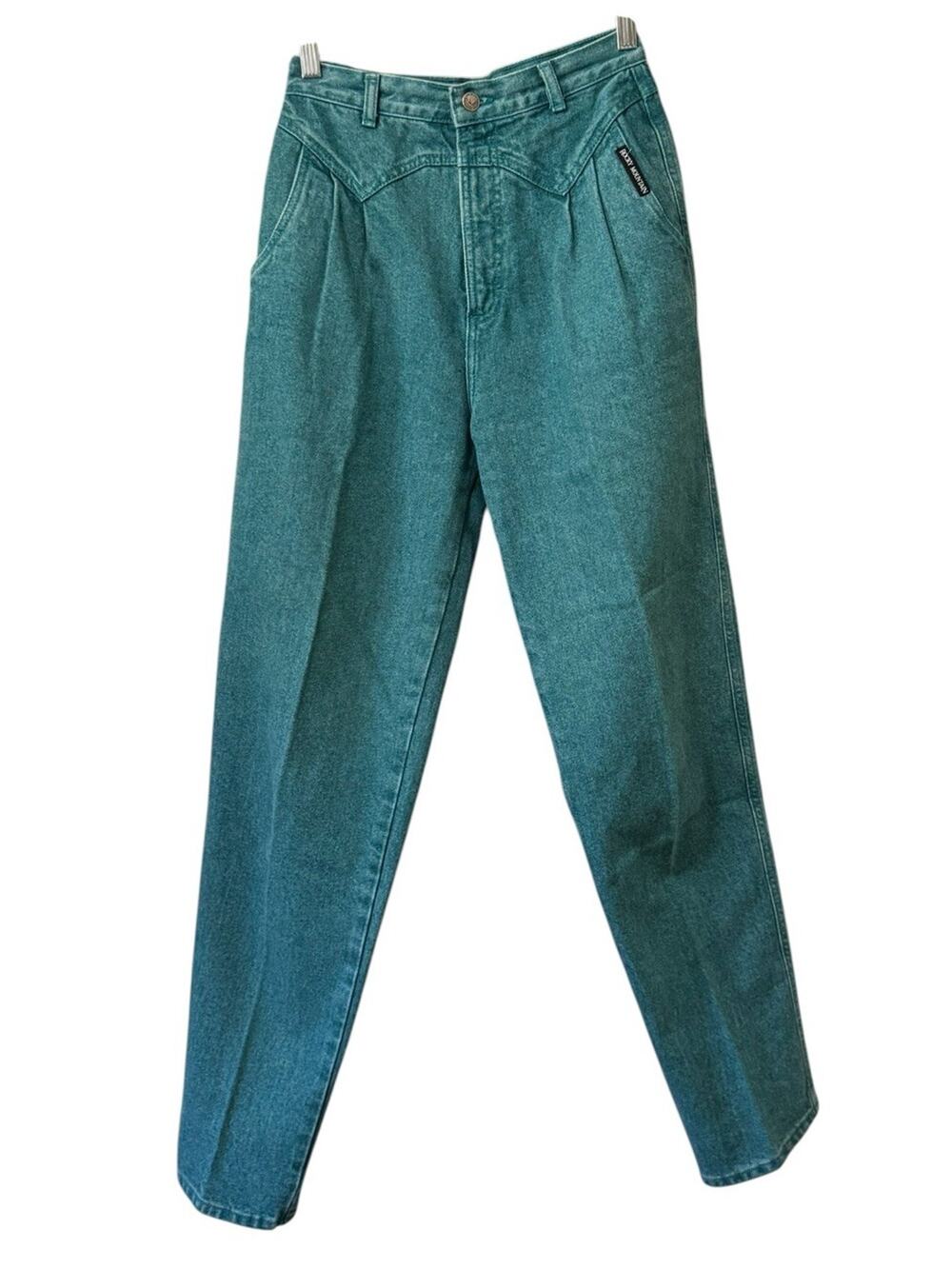 Rocky Mountain Jeans Teal Bareback Women 9/10 Vintage Mom Jeans Western Cowgirl‎